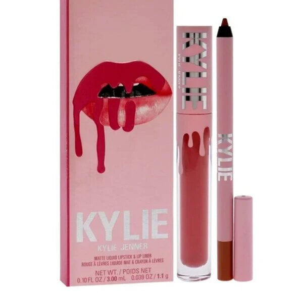 Kylie Cosmetics Other - New Kylie Matte Liquid Lipstick and Lip Liner Kit – Shade  Kylie 808